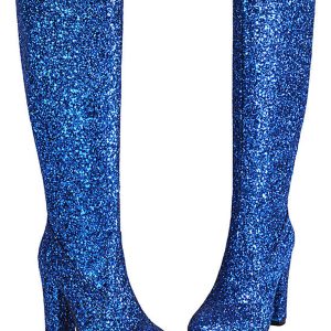 Sparkly Blue High Heel Cowgirl Boots